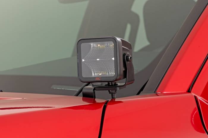 Rough Country - LED Light Kit Ditch Mount 2 Inch Spectrum Pair Spot Toyota Tacoma (24-26) Rough Country