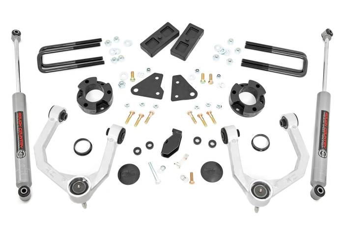 Rough Country - 3.5 Inch Lift Kit N3 Cast Steel Knuckles Ford Ranger 4WD (2019-2023) Rough Country