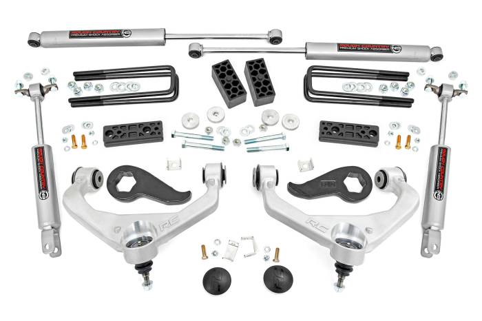 Rough Country - 3 Inch Lift Kit Sierra/Silverado 3500 HD 2WD/4WD (20-26) Rough Country