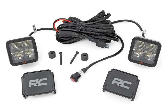Rough Country - LED Light Kit Cowl Mount 2 Inch Spectrum Pair Jeep Gladiator JT/Wrangler JL (18-26) Rough Country