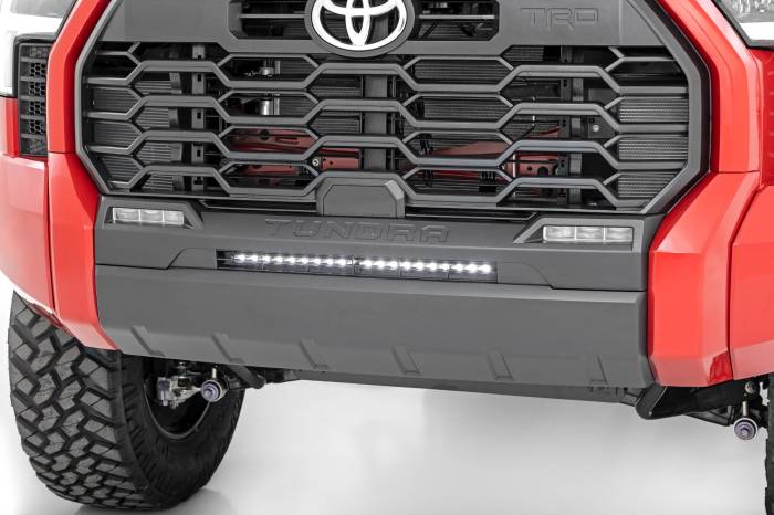 Rough Country - LED Light Kit Bumper Mount 20 Inch Black Slim Line Toyota Tundra (22-26) Rough Country
