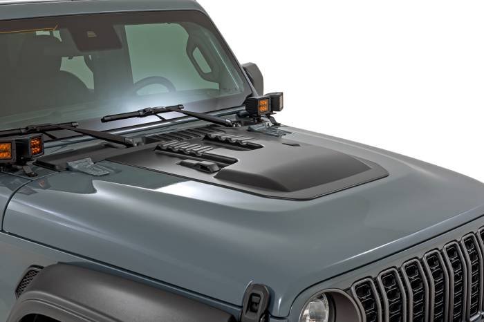 Rough Country - Hood Scoop PRC Firecracker Red Jeep Gladiator JT/Wrangler JL 4WD (18-26) Rough Country