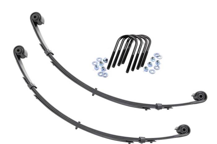 Rough Country - Front Leaf Springs Military Wrap 4 Inch Lift Pair Jeep Wrangler YJ (87-95) Rough Country