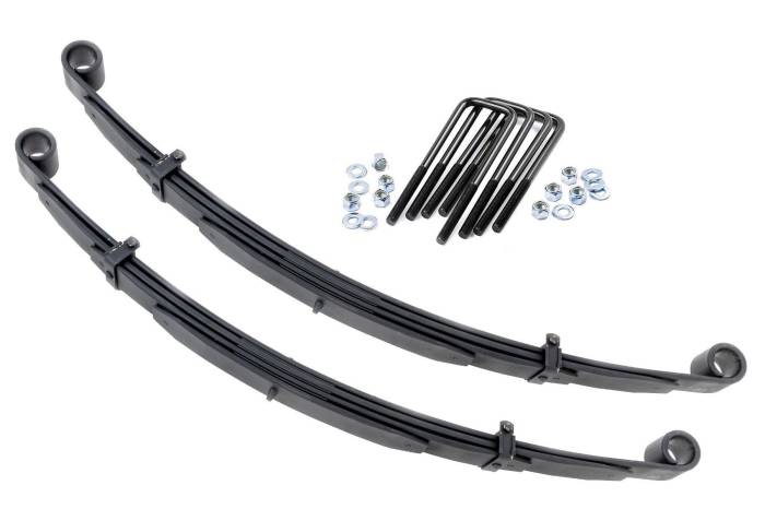 Rough Country - Front Leaf Springs 4 Inch Lift Pair Ford F-250 4WD (1980-1997) Rough Country