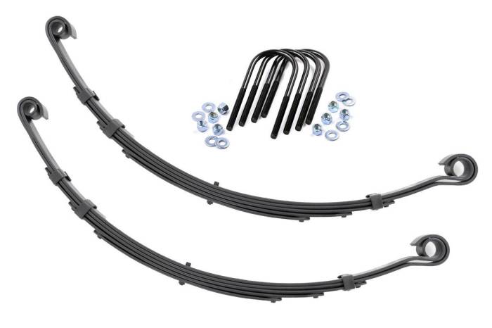 Rough Country - Front Leaf Springs 4 Inch Lift Pair Jeep CJ5/CJ7 7 4WD (1982-1986) Rough Country