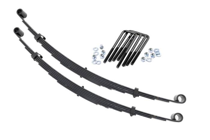 Rough Country - Front Leaf Springs 4 Inch Lift Pair Ford F-250 4WD (1977-1979) Rough Country