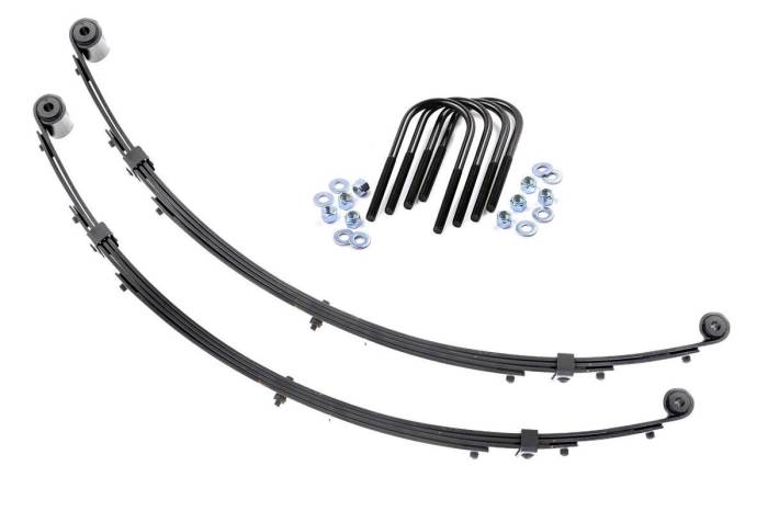 Rough Country - Front Leaf Springs 4 Inch Lift Pair Jeep Wrangler YJ 4WD (1987-1995) Rough Country