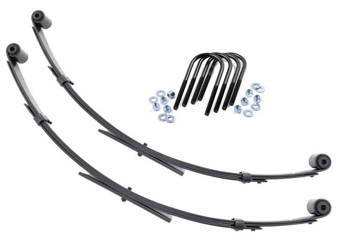 Rough Country - Front Leaf Springs 2.5 Inch Lift Pair Jeep Wrangler YJ 4WD (1987-1995) Rough Country