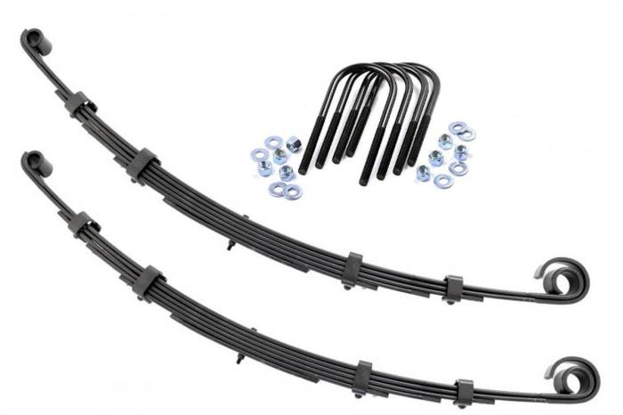 Rough Country - Front Leaf Springs 2.5 Inch Lift Pair Jeep CJ5/CJ7 5 4WD (1976-1983) Rough Country