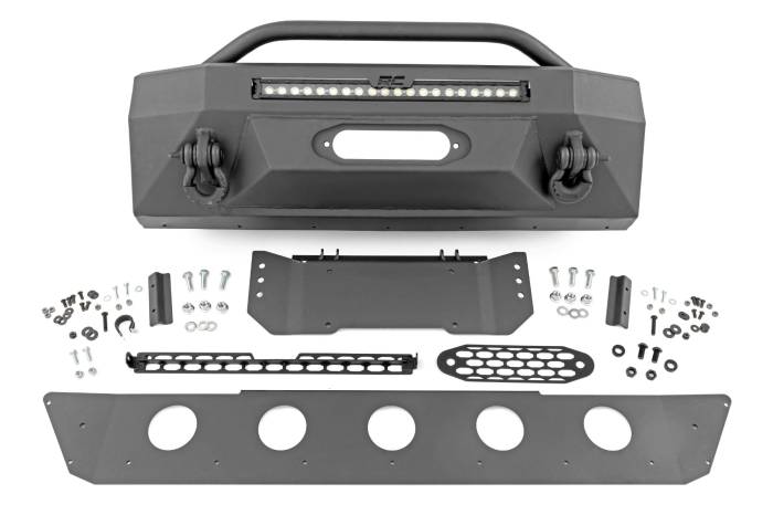 Rough Country - Front Bumper Hybrid 20 Inch Black DRL Toyota 4Runner 2WD/4WD (2014-2024) Rough Country