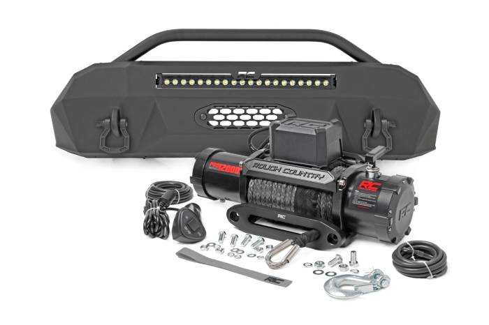 Rough Country - Front Bumper Hybrid 20 Inch Black LED 12000S Toyota Tacoma 2WD/4WD (16-23) Rough Country