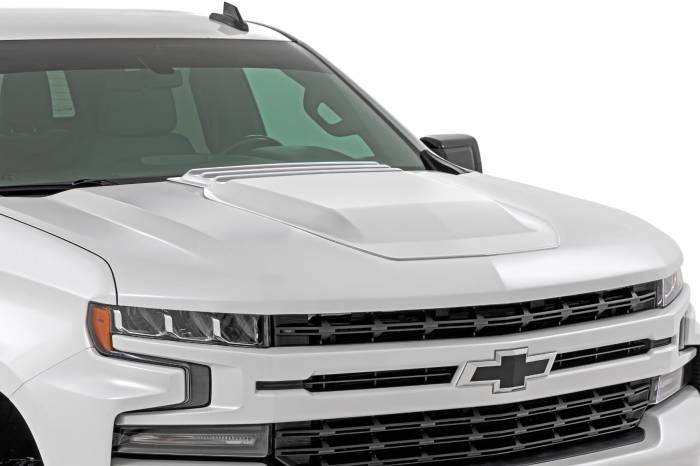 Rough Country - Hood Scoop GAZ Summit White Chevy Silverado 1500 2WD/4WD (2019-2026) Rough Country