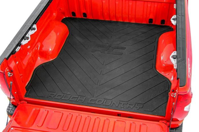 Rough Country - Bed Mat 5 Foot 7 Inch Bed RC Logo Ram 1500 (19-26)/1500 TRX (21-24) Rough Country