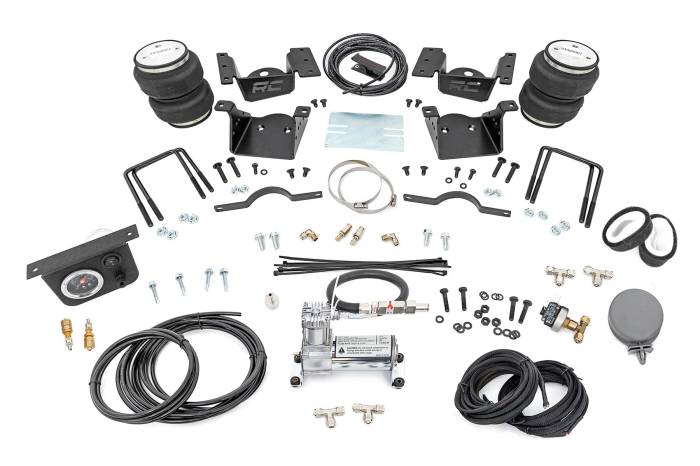 Rough Country - Air Spring Kit w/compressor 0-7.5 Inch Lift Silverado/Sierra 2500HD/3500HD (11-19) Rough Country