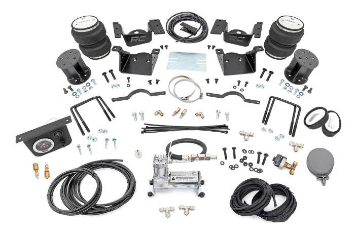 Rough Country - Air Spring Kit w/compressor 7.5 Inch Lift Kit Silverado/Sierra 2500HD/3500HD (11-19) Rough Country