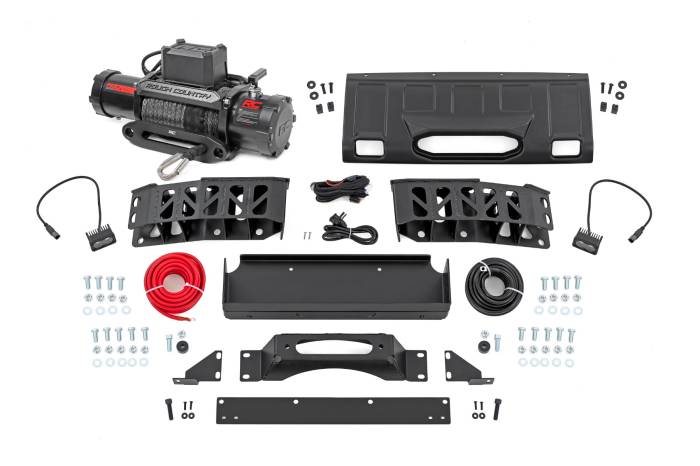 Rough Country - Hidden Winch Mount Yellow SAE PRO1200S Toyota Land Cruiser 4WD (24-26) Rough Country