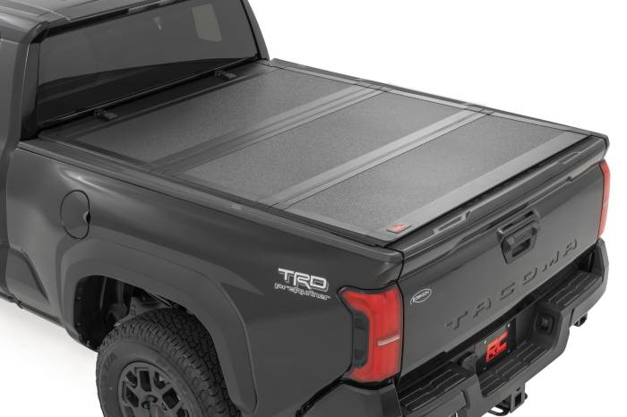 Rough Country - Hard Tri-Fold Flip Up Bed Cover 6 Foot Bed Toyota Tacoma 2WD/4WD (2024-2026) Rough Country