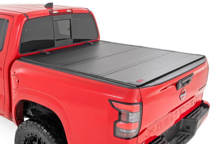 Rough Country - Hard Tri-Fold Flip Up Bed Cover 5 Foot Bed Nissan Frontier 2WD/4WD (22-26) Rough Country