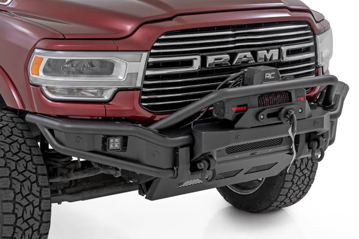 Rough Country - Front Bumper Tubular Winch Mount Ram 2500/3500 2WD/4WD (2019-2026) Rough Country