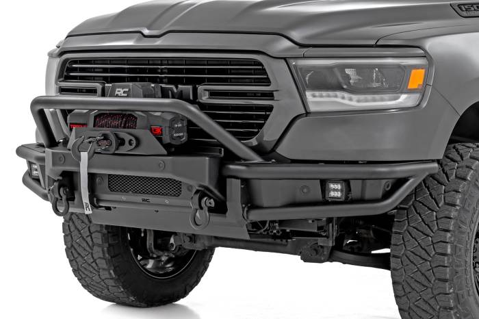 Rough Country - Front Bumper Tubular Winch Mount Ram 1500 2WD/4WD (2019-2024) Rough Country