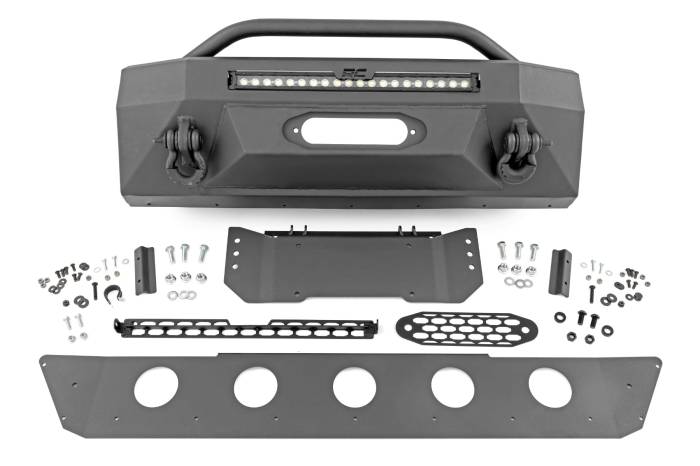 Rough Country - Front Bumper Hybrid 20 Inch Black LED Amber Toyota 4Runner 2WD/4WD (14-24) Rough Country