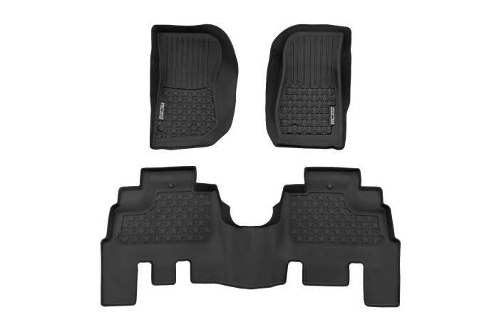 Rough Country - Floor Mats FR & RR 4 Door Jeep Wrangler Unlimited 4WD (2014-2018) Rough Country