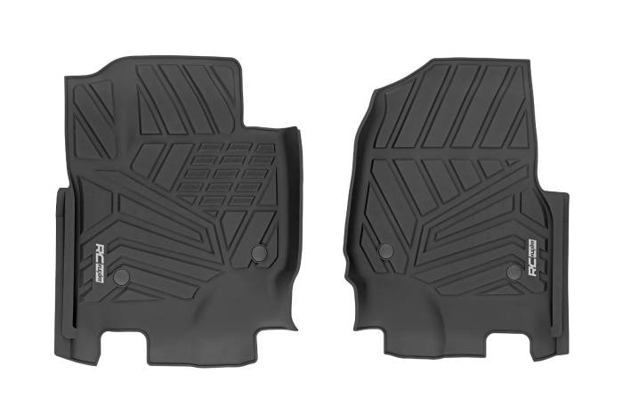 Rough Country - Flex-Fit Floor Mats Front Ford F-250/F-350 Super Duty 2WD/4WD (2017-2026) Rough Country