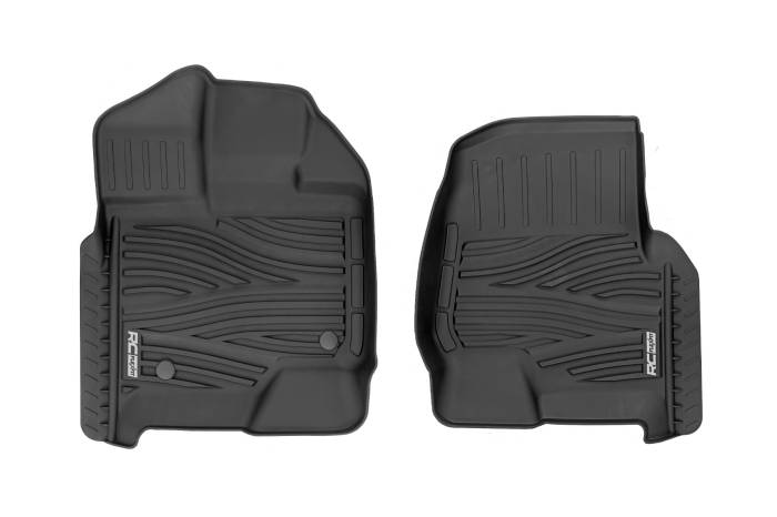 Rough Country - Flex-Fit Floor Mats Front Ford F-150 (15-26)/F-150 Lightning (22-26)/Raptor (17-25) Rough Country