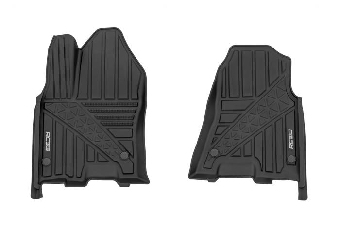 Rough Country - Flex-Fit Floor Mats Front Crew Ram 1500 2WD/4WD (2025-2026) Rough Country