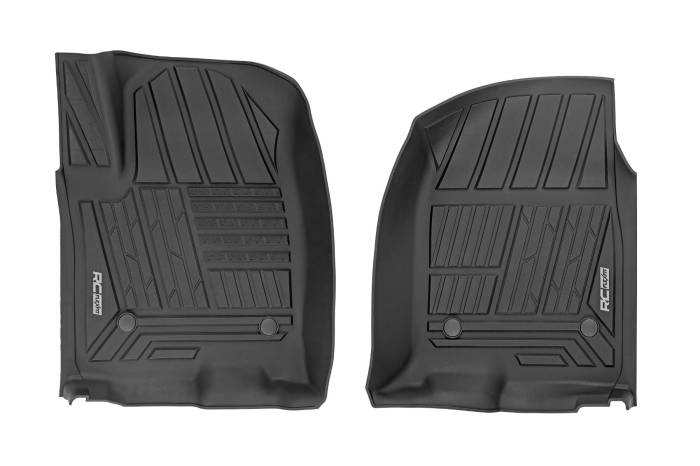 Rough Country - Flex-Fit Floor Mats Front Bucket Silverado/Sierra 1500/2500HD/3500HD (19-26) Rough Country