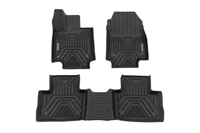 Rough Country - Flex-Fit Floor Mats Front & Rear Toyota RAV4 2WD/4WD (2019-2025) Rough Country