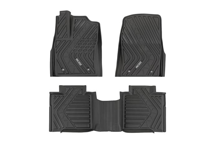 Rough Country - Flex-Fit Floor Mats FR & RR CrewMax Toyota Tundra 2WD/4WD (2022-2026) Rough Country