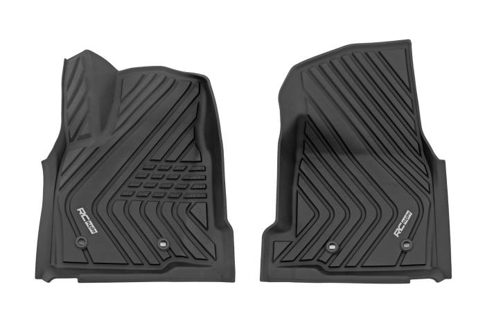 Rough Country - Flex Fit Floor Mats Front Crew Toyota Tacoma 2WD/4WD (2024-2026) Rough Country