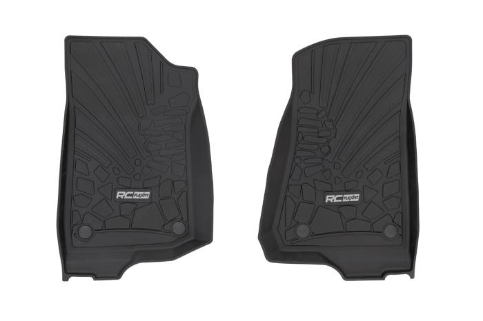 Rough Country - Flex Fit Floor Mats FR 4 Door Jeep Wrangler Unlimited 4WD (2018-2026) Rough Country