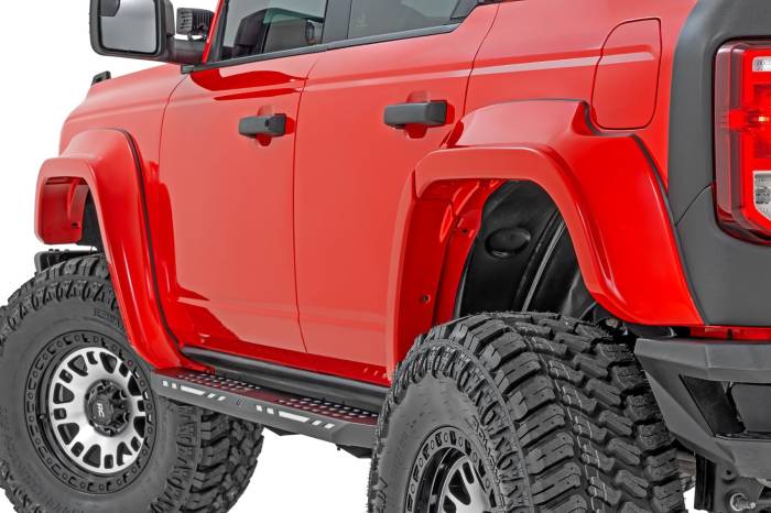 Rough Country - Fender Flares PQ Race Red Ford Bronco 4WD (2021-2025) Rough Country