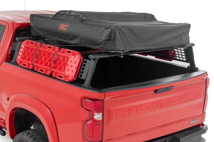 Rough Country - Bed Rack Half Rack Aluminum Chevy Silverado 1500 2WD/4WD (2019-2026) Rough Country
