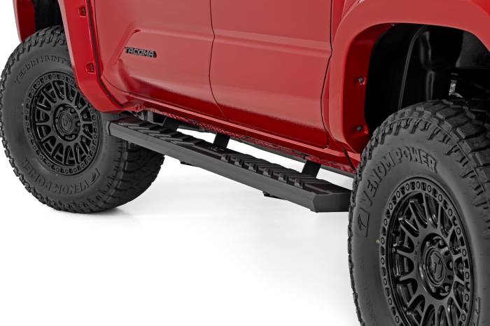 Rough Country - BA2 Running Boards Side Step Bars Double Cab Toyota Tacoma (24-26) Rough Country