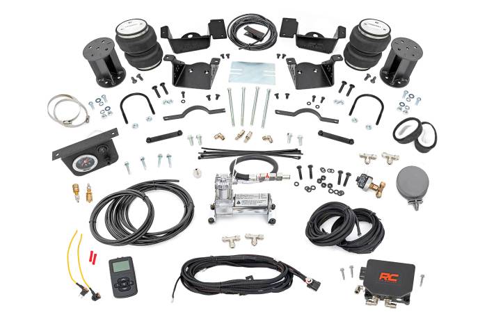 Rough Country - Air Spring Kit w/compressor Wireless Controller 7 Inch Lift Kit Silverado/Sierra 2500HD/3500HD (20-25 Rough Country