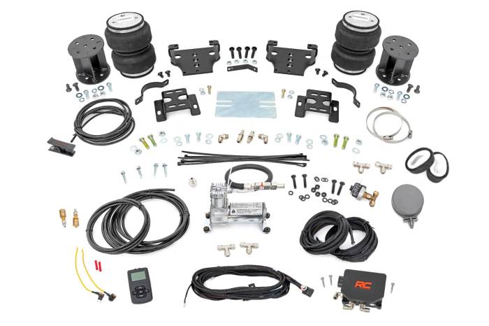 Rough Country - Air Spring Kit w/compressor Wireless Controller 6 Inch Lift Kit Silverado/Sierra 2500HD (01-10) Rough Country