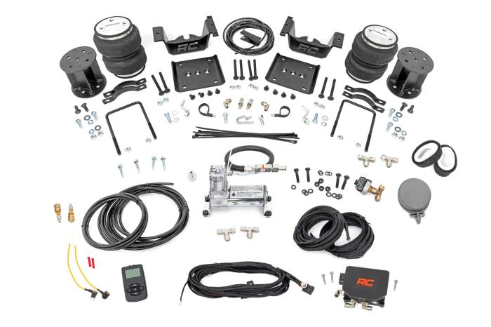 Rough Country - Air Spring Kit w/compressor Wireless Controller 5 Inch Lift Kit Silverado/Sierra 1500 (07-18) Rough Country