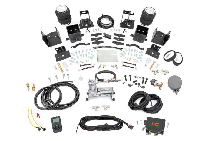 Rough Country - Air Spring Kit w/compressor Wireless Controller 3-6 Inch Lifts Ford F-250/F-350 Super Duty (05-16) Rough Country