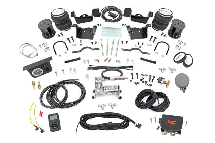 Rough Country - Air Spring Kit w/compressor Wireless Controller 3-5 Inch Lift Kit Silverado/Sierra 2500HD/3500HD (20- Rough Country