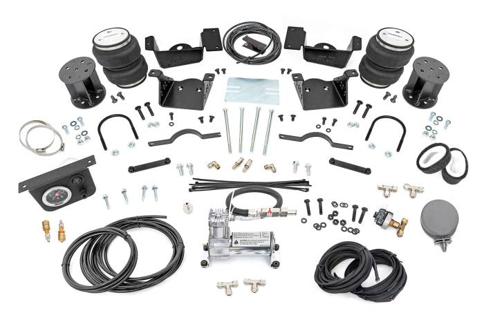 Rough Country - Air Spring Kit w/compressor 3-5 Inch Lift Kit Silverado/Sierra 2500HD/3500HD (20-26) Rough Country