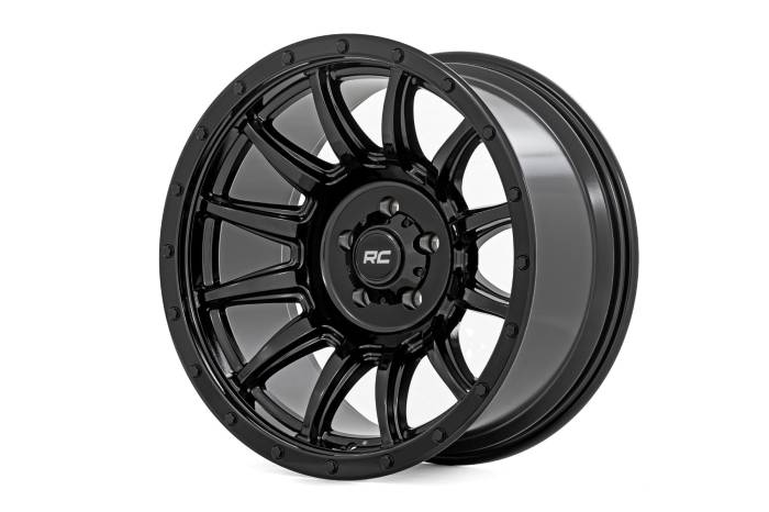 Rough Country - 90 Series Wheel One-Piece Gloss Black 20x10 8x170 -19mm Rough Country