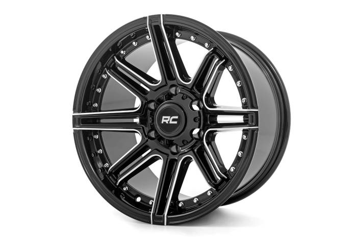 Rough Country - 88 Series Wheel One-Piece Gloss Black 17x9 6x5.5 +0mm Rough Country