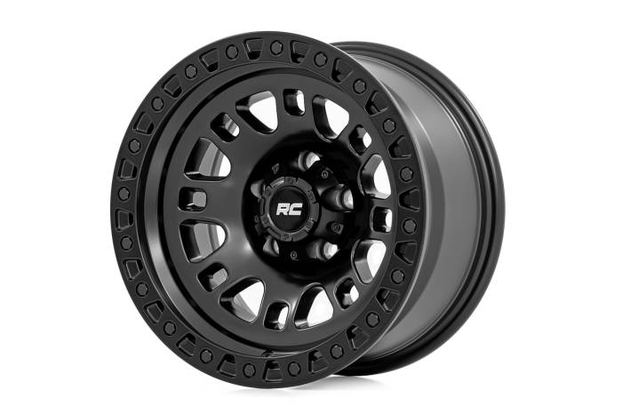 Rough Country - 82 Series Wheel One-Piece Semi Gloss Black 18x9 6x5.5 -12mm Rough Country