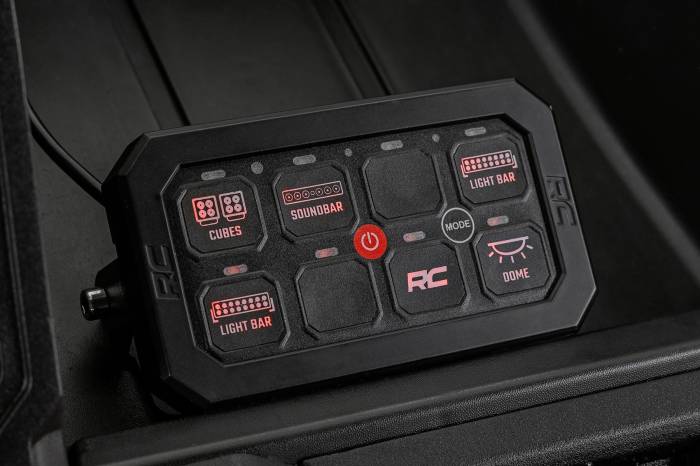 Rough Country - 8 Gang Switch Panel Bluetooth RGB Backlit Buttons Multifunction Modes Rough Country