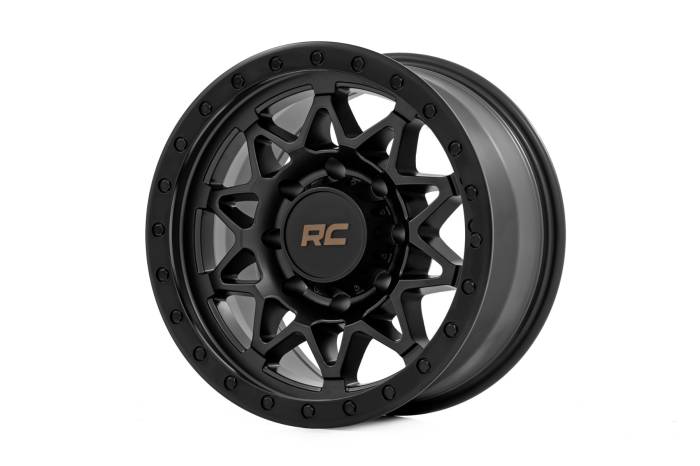Rough Country - 78 Series Wheel Simulated Beadlock Black 18x9 8x170 0mm Rough Country