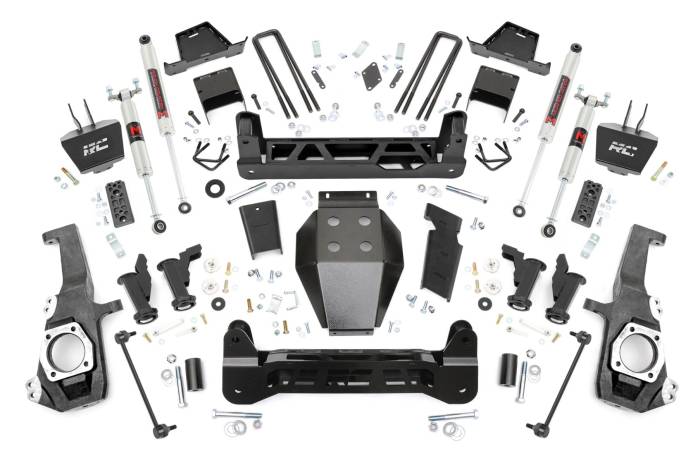 Rough Country - 7 Inch Lift Kit Torsion Drop M1 Silverado/Sierra 2500HD/3500HD (20-26) Rough Country