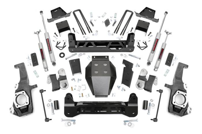 Rough Country - 7 Inch Lift Kit NTD w/ Overloads Silverado/Sierra 2500HD/3500HD (20-26) Rough Country